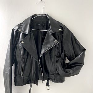 VEGAN LEATHER MOTO JACKET